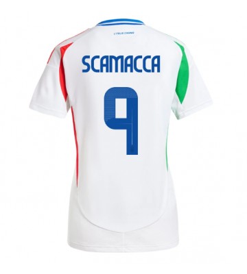 Italia Gianluca Scamacca #9 Segunda Equipación Mujer Eurocopa 2024 Manga Corta